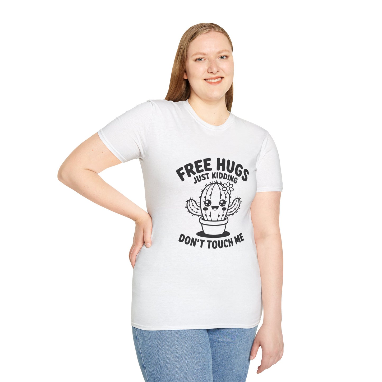 Funny Cactus T-Shirt - Free Hugs Design