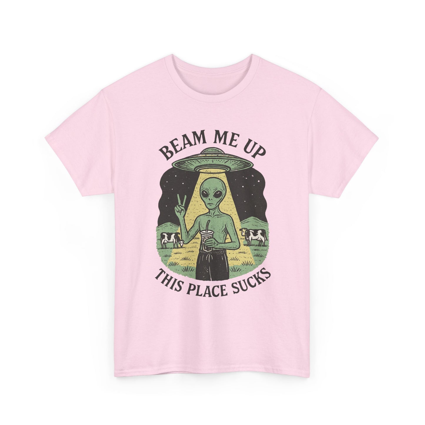 Alien Humor Beam Me Up Graphic Streetwear