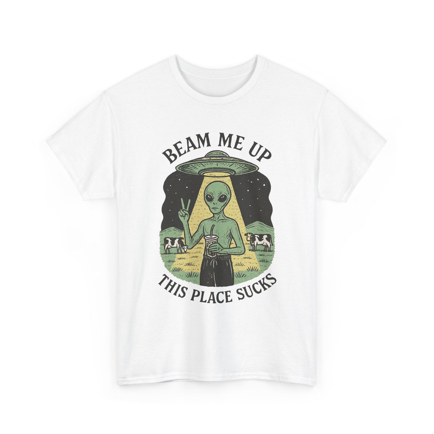 Alien Humor Beam Me Up Graphic Streetwear