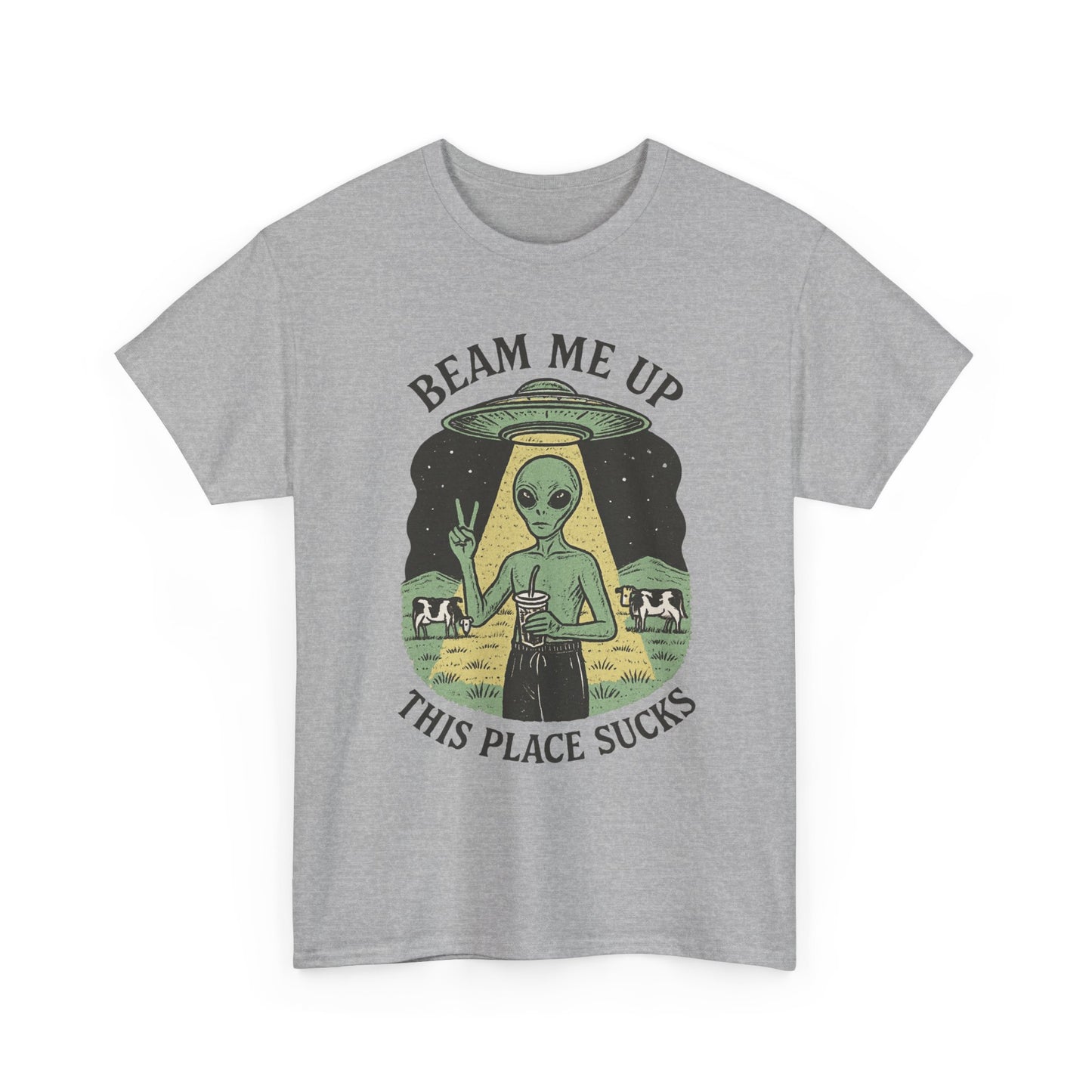 Alien Humor Beam Me Up Graphic Streetwear
