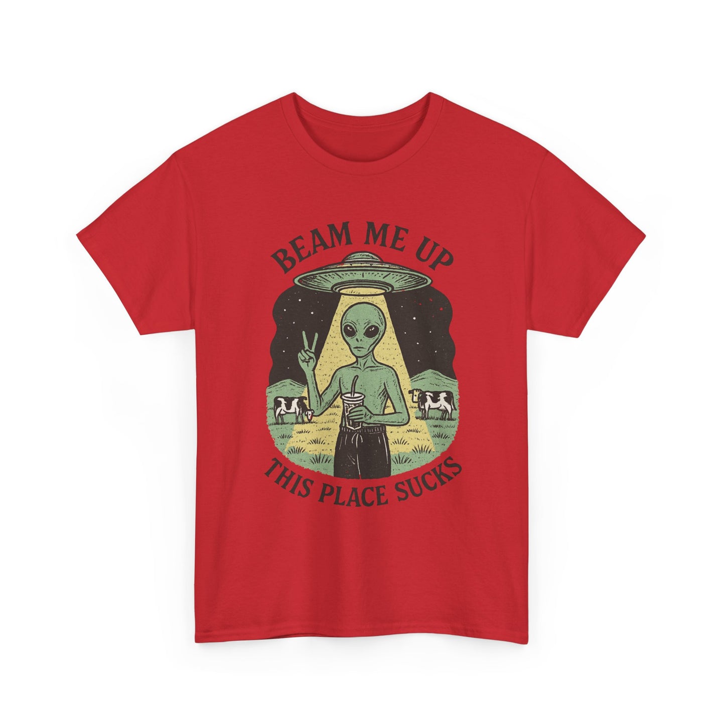 Alien Humor Beam Me Up Graphic Streetwear