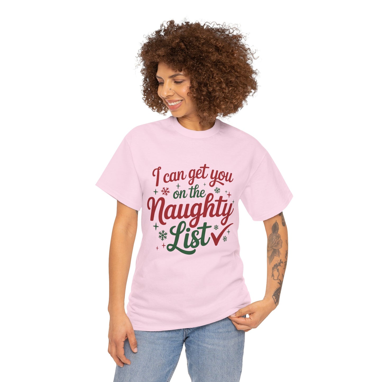 I Can Get You On The Naughty List Graphic Christmas Edgy Tee