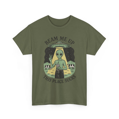 Alien Humor Beam Me Up Graphic Streetwear