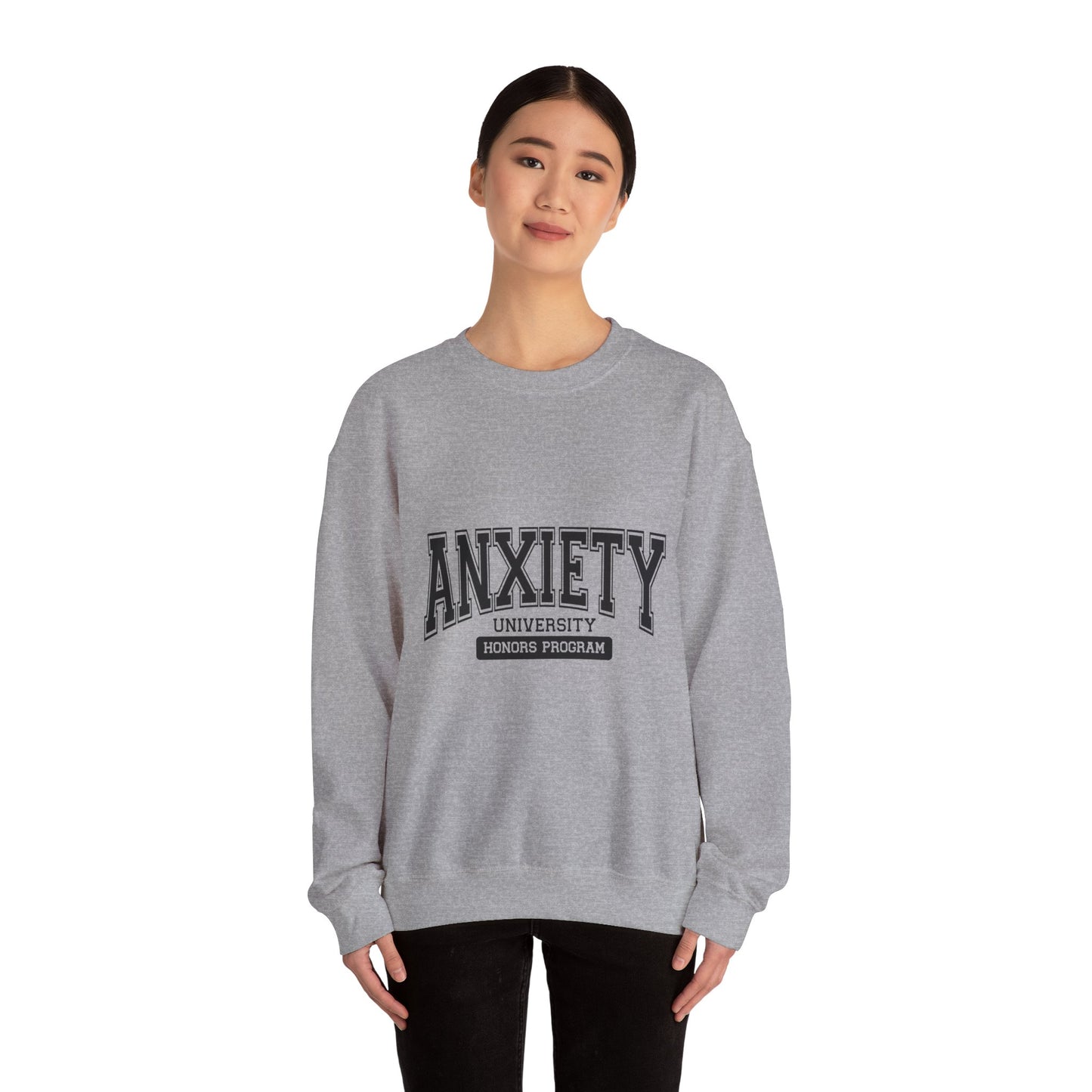 Anxiety University Crewneck Sweatshirt for Comfortable Everyday Wear