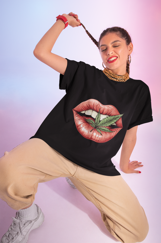 Cannabis Love Retro Graphic Tee Printify