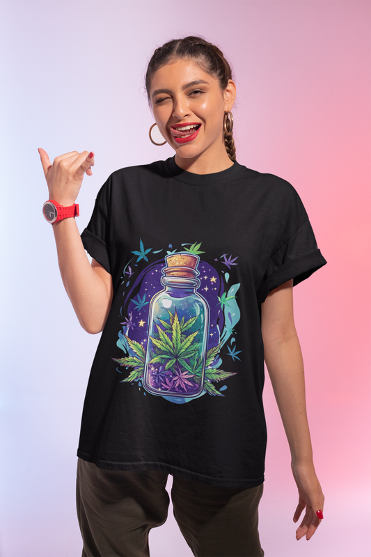 Botanical Magic Cannabis Graphic Streetwear Printify