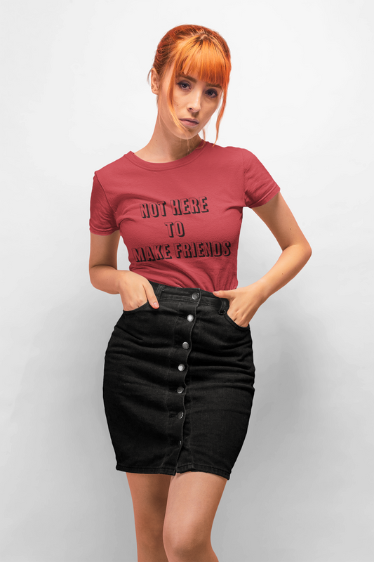 Not Here to Make Friends Sarcastic Streetwear - No Apologies Threads