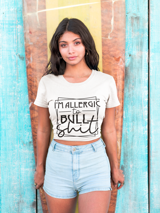 I’m Allergic to Bullshit Sarcastic Streetwear Tee - No Apologies Threads