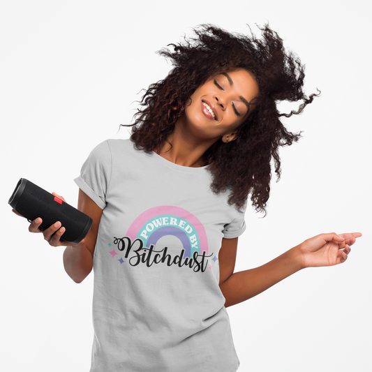 Powered by Bitch Dust – Sassy Sparkle Statement Apparel - No Apologies Threads