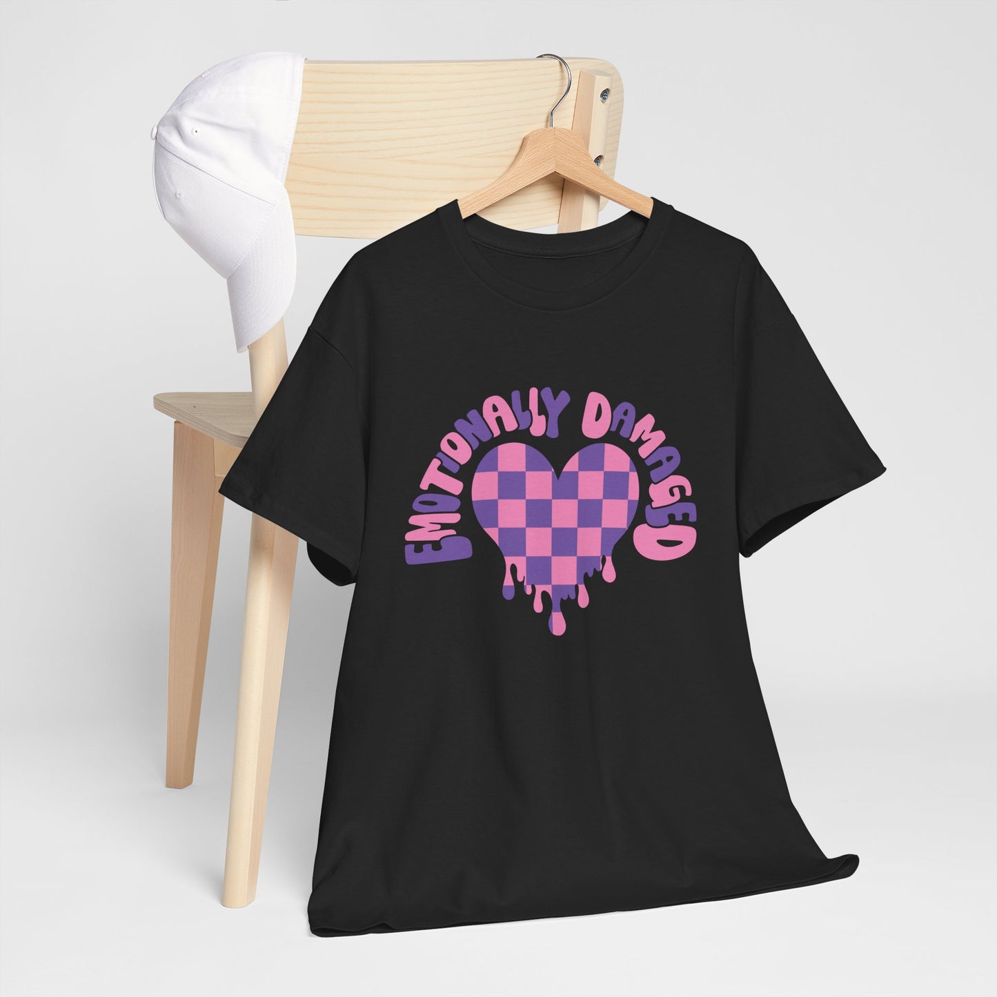Enticing Heart Graphic Tee - Emotionally Damaged