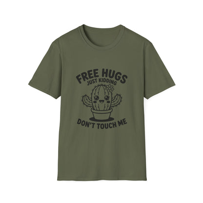 Funny Cactus T-Shirt - Free Hugs Design